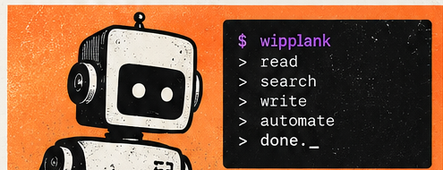 Wipplank robot and terminal artwork